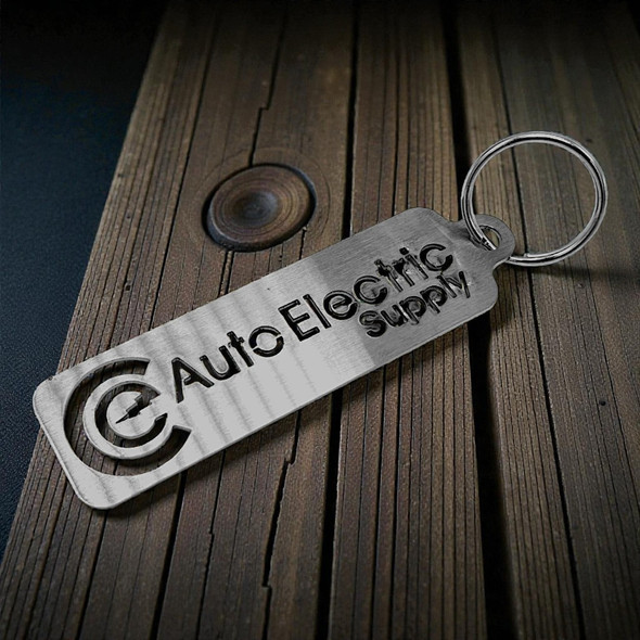 CE Auto Electric Supply Premium Brushed 18-Gauge Stainless Steel Keychain