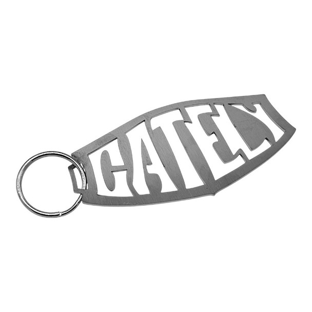 Gately Audio Premium Brushed 18-Gauge Stainless Steel Keychain