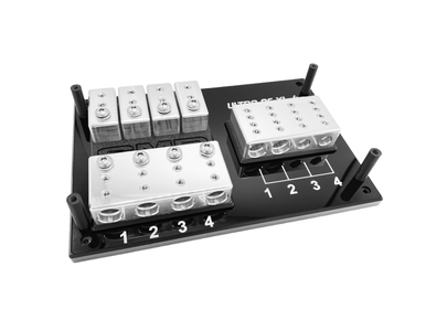Steve Meade SMD QUAD ANL Copper Fuse Block – 4 Spot Power Distribution 0 Gauge