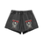 Snow Washed Raw Edge Drawstring Shorts #250706PODBJ0173
