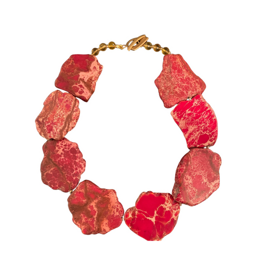 Red Jasper Organic  Gemstone Choker 