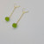 Emerald Faceted Rondell Crystal Drop Earrings 