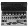Grey Pneumatic 82222 Duo Socket Set, ½" Drive, 12-Point Fractional, 22-Piece