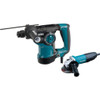 Makita HR2811FX 1-1/8" Rotary Hammer, SDS-PLUS, 3-mode, 4-1/2" Angle Grinder