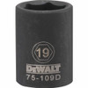Dewalt DWMT75109OSP Mechanics 6 Point 1/2" Drive Impact Socket 19 MM