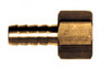 Dwyer 126-3B Brass Bardbed Connector, 3/16" x ¼" FNPT