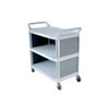 Rubbermaid FG409300OWHT Utility Cart with Enclosed End Panels on 3 Sides