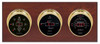 Maximum Blackwatch Three-Instrument Weather Station with mahogany panel, brass case, black dial