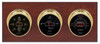 Maximum Blackwatch Three-Instrument Weather Station with mahogany panel, brass case, silver dial