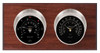 Maximum Catalina 2S Two-Instrument Weather Station with mahogany panel, satin case, black dial