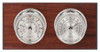 Maximum Catalina Two-Instrument Weather Station with mahogany panel, chrome case, silver dial
