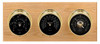 Maximum Montauk 2S Three-Instrument Weather Station with oak panel, brass case, black dial