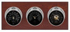 Maximum Montauk Three-Instrument Weather Station with mahogany panel, chrome case, black dial