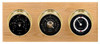 Maximum Newport 2S Three-Instrument Weather Station with oak panel, brass case, black dial