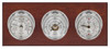 Maximum Newport Three-Instrument Weather Station with mahogany panel, chrome case, silver dial