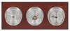 Maximum Newport Three-Instrument Weather Station with mahogany panel, satin case, silver dial