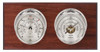 Maximum Portland Two-Instrument Weather Station with mahogany panel, chrome case, silver dial