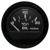 Faria Euro Black 2" Oil Pressure Gauge (80 PSI)