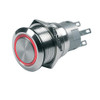 BEP Push-Button Switch 12V Latching On/Off - Red LED