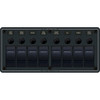 Blue Sea 8371 Water Resistant Panel - 8 Position - Black - Horizontal Mount