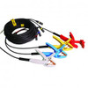 Megger 2008-301-15 3Ø Universal Shielded X Test Lead Set with color-coded clamps, 15', 10 A, 4-pack