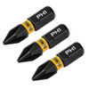 DeWalt DWAF1PH1IR3 PH1 FLEXTORQ 1/4 x 1in Impact Driver Bits, 3-Pack