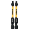 DeWalt DWAF2SQ2IR2 Elite Series Impact Bit Set for Square #2, 2.25 in. (2 Piece)