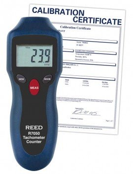 REED R7050 Compact Photo Tachometer and Counter, includes Traceable