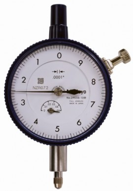 Mitutoyo 2905AB-10 Series 2 Standard Flat-Back Dial Indicator, 0.05", SAE