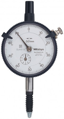 Mitutoyo 2046A-60 Series 2 Standard Dial Indicator with lug, 10 mm, metric