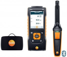 Testo 440 Air Velocity and IAQ Measuring Instrument with digital CO<sub>2</sub> probe
