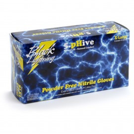 Atlantic Safety BL-L Nitrile Gloves, black lightning, large