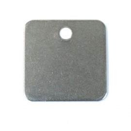 C. H. Hanson 41463-100 Identification Tag, 2" Square, Stainless Steel, 100-pack