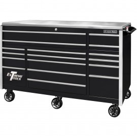 Extreme Tools EX7217RCQBKCR 17-Drawer Roller Cabinet, 72″