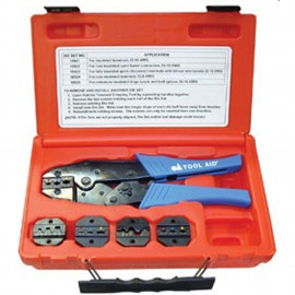 S & G Tool Aid SG18920 Ratcheting Terminal Crimper, with 5 dies
