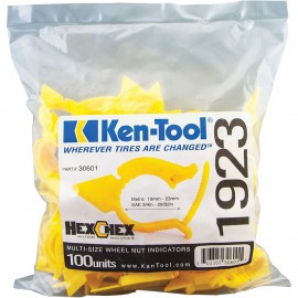 Ken-Tool 30601 Multi-Size Loose Wheel Nut Indicator, ¾" to 1", Yellow