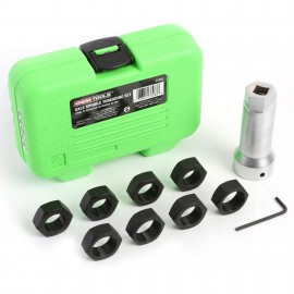 GreatNeck Tools 37233 Axle Spindle Threading Set, 9-piece, metric/sae