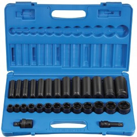 Grey Pneumatic 1328RD Regular/Deep Set, 28-piece, 7/16" to 1-1/4"