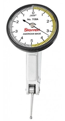 Starrett 708AZ Dial Test Indicator with dovetail mount, 0.01" range, 0 to 5 to 0 reading Starrett 708AZ Dial Test Indicator with dovetail mount, 0.01" range, 0 to 5 to 0 reading