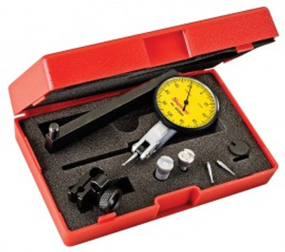 Starrett 3908MAC Dial Test Indicator with dovetail mount, 0.2 mm range, 0 to 100 to 0