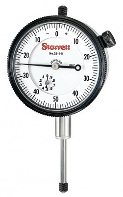 Starrett 25-341J Dial Indicator, 0 to 1" range, 0 to 50 to 0 reading Starrett 25-341J Dial Indicator, 0 to 1" range, 0 to 50 to 0 reading
