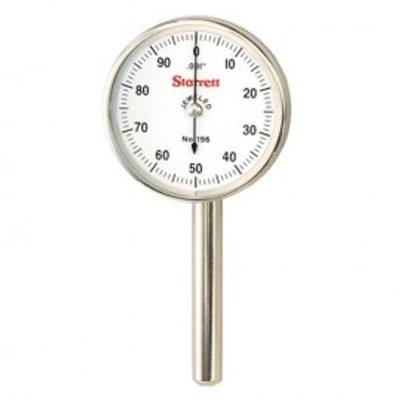 Starrett 196B1 Universal Back Plunger Dial Indicator, .200", imperial Starrett 196B1 Universal Back Plunger Dial Indicator, .200", imperial