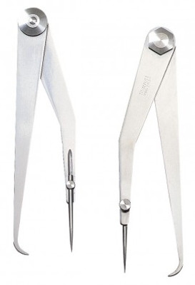 Starrett 243-6 Firm-Joint Hermaphrodite Caliper, 0 to 6", flat leg