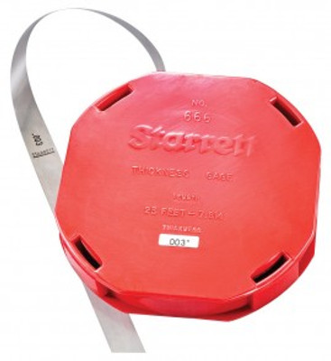 Starrett 666-3 Thickness Gauge with dispenser, 0.003", 25' x 0.5"