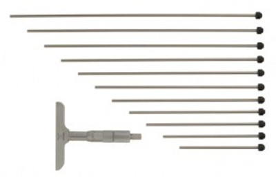Mitutoyo 129-150 Interchangeable Rod Depth Micrometer, 0 to 12" Mitutoyo 129-150 Interchangeable Rod Depth Micrometer, 0 to 12"