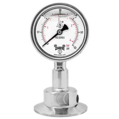Winters PSQ151027B, 3A 4" DIAL 1.5" BK SEAL, 30/0/300 PSI/BAR, ALL-PURPOSE QUALITY SANITARY GAUGE Winters PSQ151027B, 3A 4" DIAL 1.5" BK SEAL, 30/0/300 PSI/BAR, ALL-PURPOSE QUALITY SANITARY GAUGE