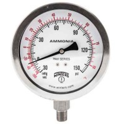 Winters PAM1710, 6" AMMONIA Guage 30/0/150 PSI/F 1/4" BTTM Winters PAM1710, 6" AMMONIA Guage 30/0/150 PSI/F 1/4" BTTM