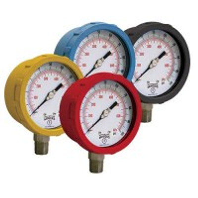 Winters PCC606C, BR 4" 0-200 PSI/KPA 1/4" NPT BTTM, Colour Coded Gauge Winters PCC606C, BR 4" 0-200 PSI/KPA 1/4" NPT BTTM, Colour Coded Gauge