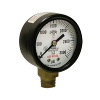Winters PCG9026, 2" COMPRESSED GAS GAUGE, 0-3000 PSI, 1/4" BTM,