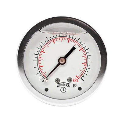 Winters PFQ175, FILLED/SS 2.5" 0-300 PSI/KPA 1/4" NPT BACK, SS LIQUID FILLED GAUGE Winters PFQ175, FILLED/SS 2.5" 0-300 PSI/KPA 1/4" NPT BACK, SS LIQUID FILLED GAUGE